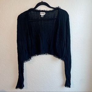 Chico’s Black Cropped Cardigan